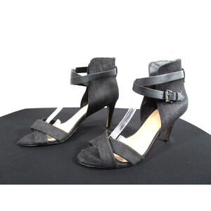 Joe's Jeans Sexy Black Denim Ankle Strap High Heels Shoes Women Sz 8 M